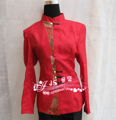 【新款中的靚款 酒店制服 酒店服裝 女服務員工作服熱銷長袖JS135】價格,廠家,圖片,制服、工作服,廣州市番禺區大石景盛酒店用品經營部-